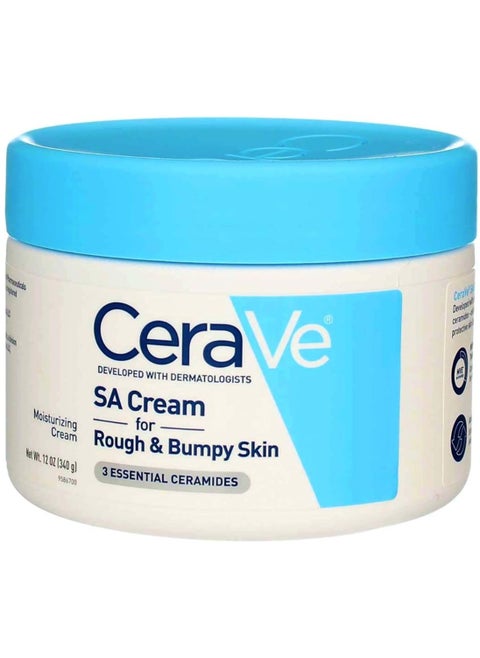 CeraVe SA Cream, 12 oz, Renewing Salicylic Acid Body Cream for Rough and Bumpy Skin, Fragrance Free