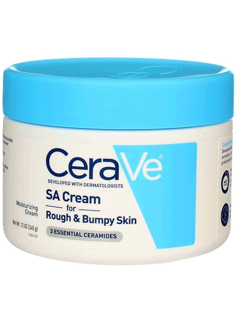 CERA CeraVe SA Cream, 12 oz, Renewing Salicylic Acid Body Cream for Rough and Bumpy Skin, Fragrance Free  - Image 1