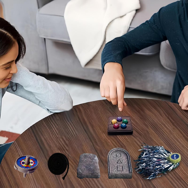 ReeRaa Gonggi Korean Game, Chess Sets, Tossing Set (Korean Traditional Play Game) Jebi chagi Stone catching Biseokchigi Paeng-y DDAKJI Family Party (1 Set) - Image 3