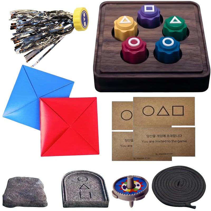 ReeRaa Gonggi Korean Game, Chess Sets, Tossing Set (Korean Traditional Play Game) Jebi chagi Stone catching Biseokchigi Paeng-y DDAKJI Family Party (1 Set) - Image 1