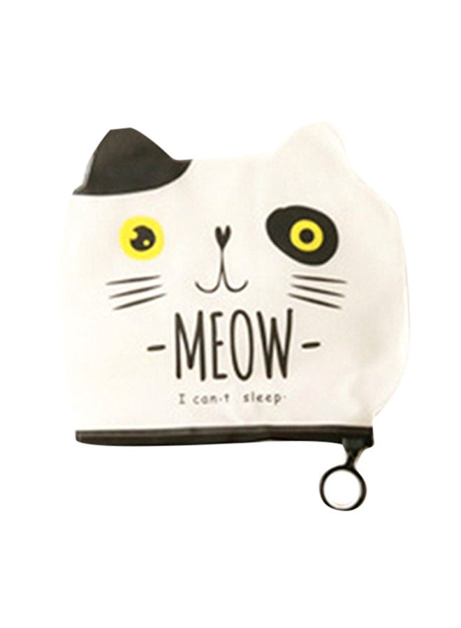 NIBEMINENT Creative Sequins Student Stationery Pencil Case White