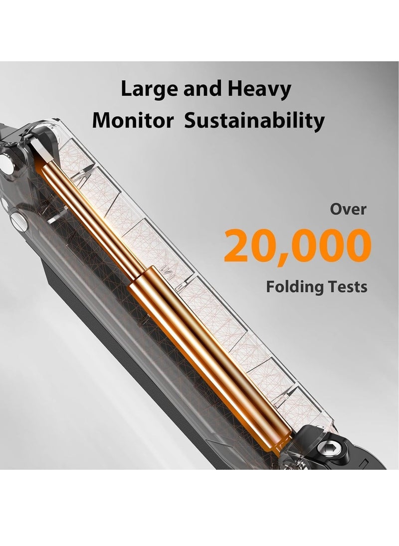 ELTRAZONE Dual Monitor Wall Mount – Gas Spring Monitor Wall Arm for 17-32 Inch Screens, Holds Up to 18lbs, VESA 75x75/100x100mm, Adjustable Wall-Mounted Monitor Stand for 2 Monitors, Ergonomic Design - Image 4