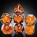 DNDND 7Piece Glass Dungeons and Dragons Dice Multifaceted Brown RPG Dice Set for DND Tabletop Gaming Collectors Premium Gift Box Durable Design Brown - Image 2