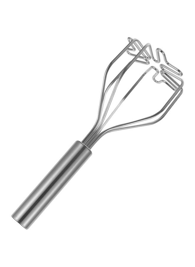 KALLORY Ground Beef Smasher Potato Masher Household Gadgets Silver Stainless Steel Set Mashed Potatoes Meat Masher - Image 1