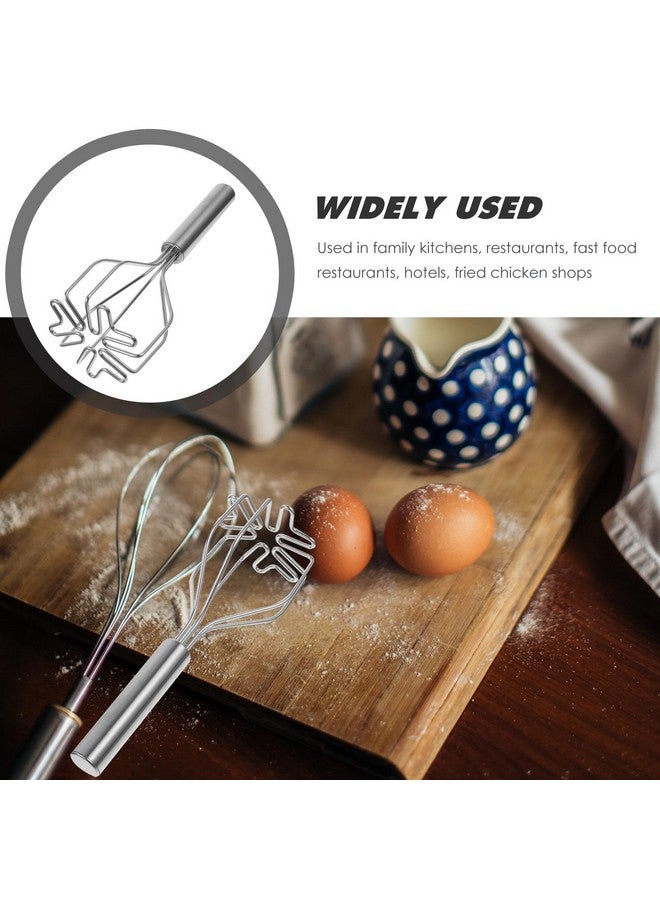 KALLORY Ground Beef Smasher Potato Masher Household Gadgets Silver Stainless Steel Set Mashed Potatoes Meat Masher - Image 4