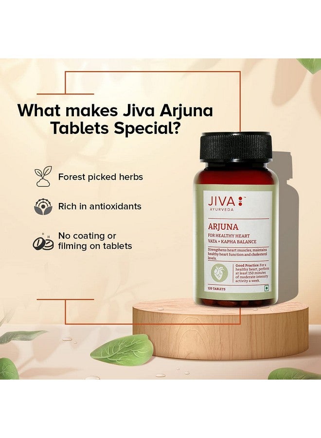 Jiva Arjuna Tablets 500mg 360 Tablets Promotes Heart Health | Manages Cholesterol Level 120 Tablets (Pack of 3) - Image 5