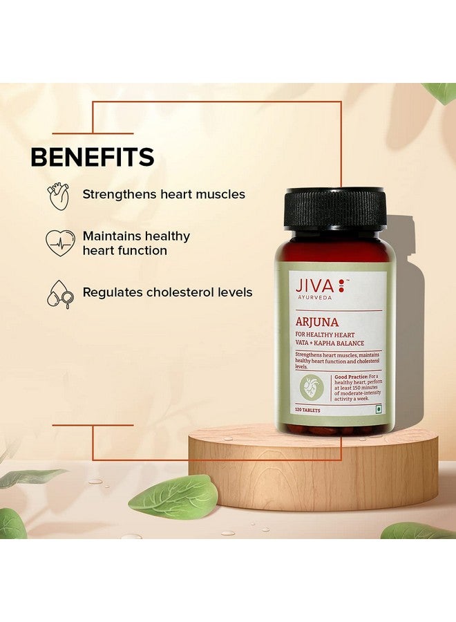 Jiva Arjuna Tablets 500mg 360 Tablets Promotes Heart Health | Manages Cholesterol Level 120 Tablets (Pack of 3) - Image 4