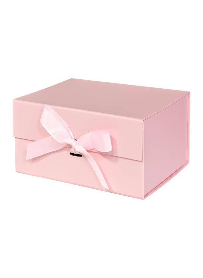 Eeaivnm Pink Magnetic Gift Box with Ribbon,11.4x8.7x4.1 inches Premium Cardboard Gift Packaging for Jewelry,Cosmetics & Small Gifts,Weddings,Bridal Showers,Graduations,Birthdays Gifts all Occasion - Image 1