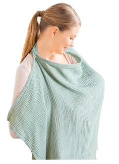 Generic Muslin Nursing Cover for Baby Breastfeeding, Breathable 100% Cotton Breastfeeding Cover with Rigid Hoop for Mother Nursing Apron  - Image 2