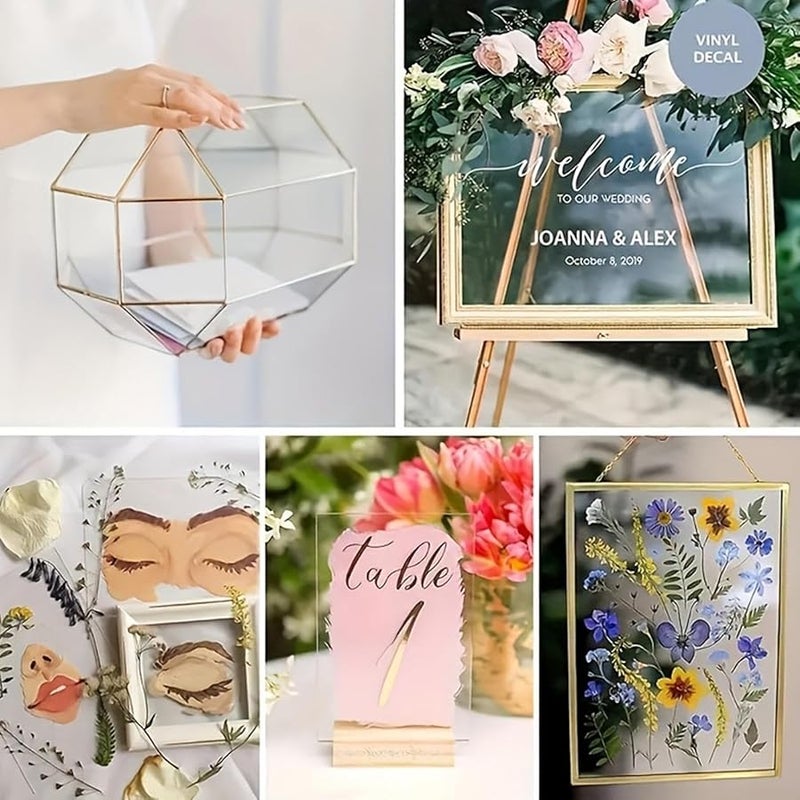 20x30cm Acrylic Board 3 Piece Craft Supplies Transparent Thick Sheets For Picture Frame Sign Display Wedding Invitation Window Repair Home Decor - Image 5