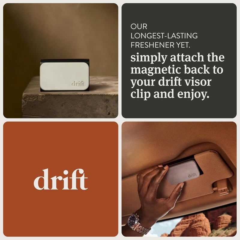 Drift Stone Car Air Freshener 3-Piece Variety Pack Starter Kit - Teak, Open Air, Cabana - Image 4