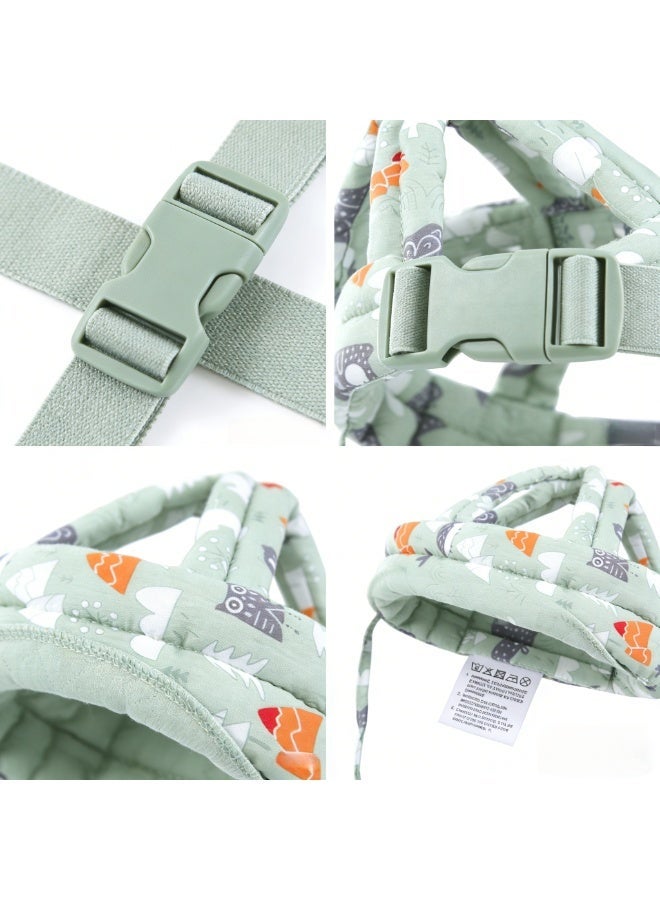 CESETH Infant Head Protection Pad, Impact-Resistant Safety Helmet, Soft Breathable Mesh Cotton Fabric, Child Walking Assistance Backpack, With Adjustable Shoulder Straps, Shock-Absorbing Head Protection Cover, Suitable For Both Male And Female Infants. - Image 3