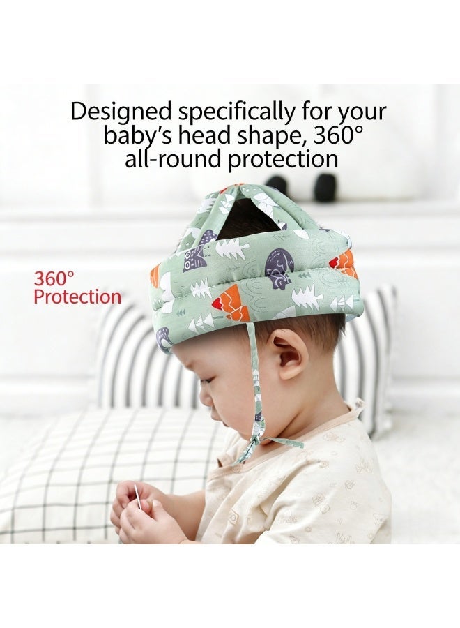 CESETH Infant Head Protection Pad, Impact-Resistant Safety Helmet, Soft Breathable Mesh Cotton Fabric, Child Walking Assistance Backpack, With Adjustable Shoulder Straps, Shock-Absorbing Head Protection Cover, Suitable For Both Male And Female Infants. - Image 4