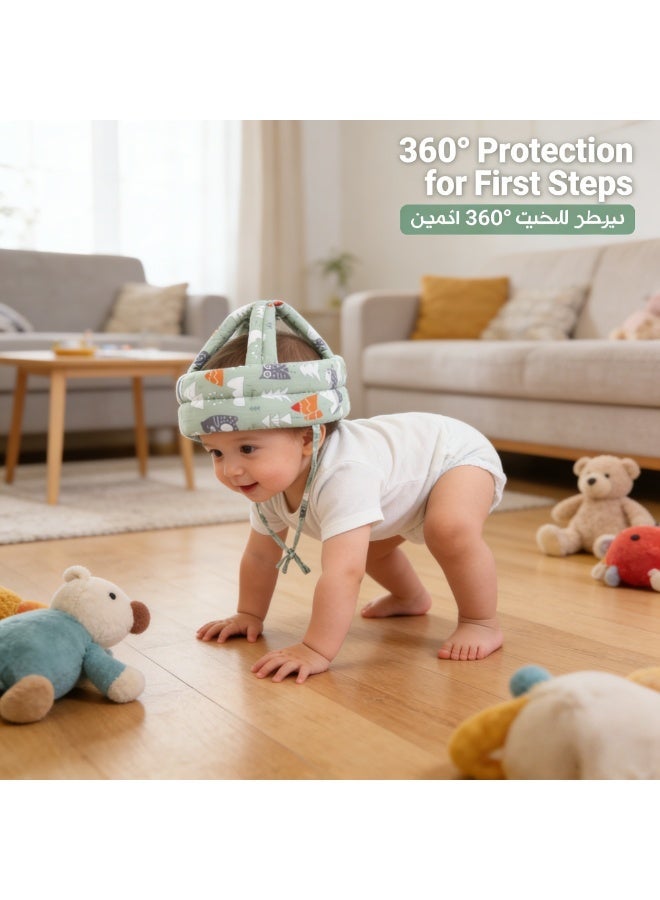 CESETH Infant Head Protection Pad, Impact-Resistant Safety Helmet, Soft Breathable Mesh Cotton Fabric, Child Walking Assistance Backpack, With Adjustable Shoulder Straps, Shock-Absorbing Head Protection Cover, Suitable For Both Male And Female Infants. - Image 2