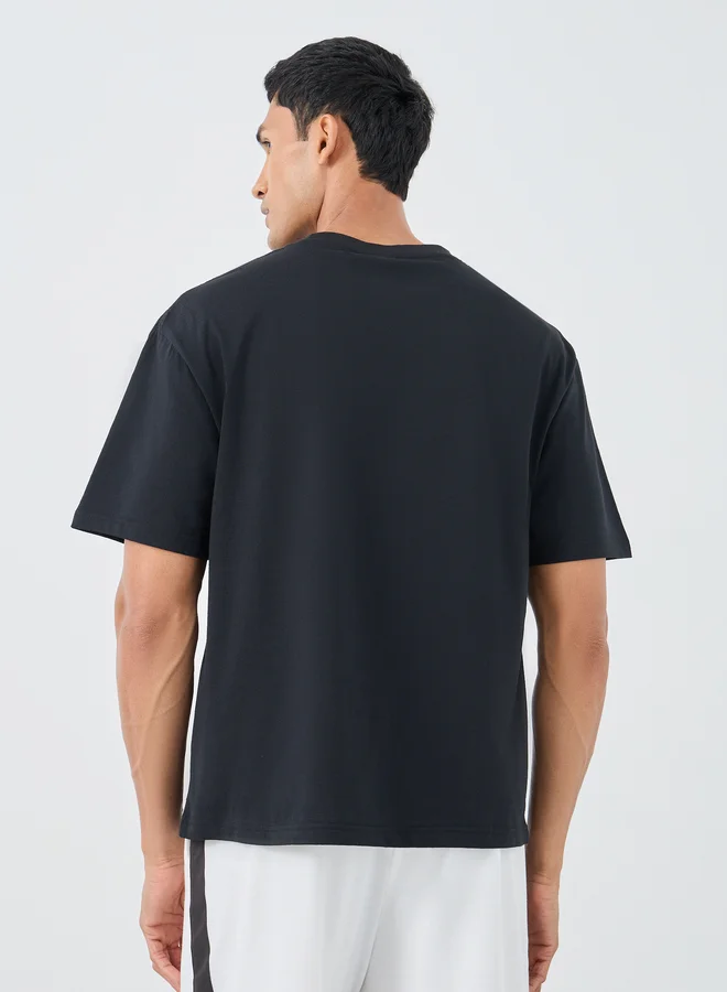 Styli Styli Slogan Print Crew Neck Oversized T-Shirt