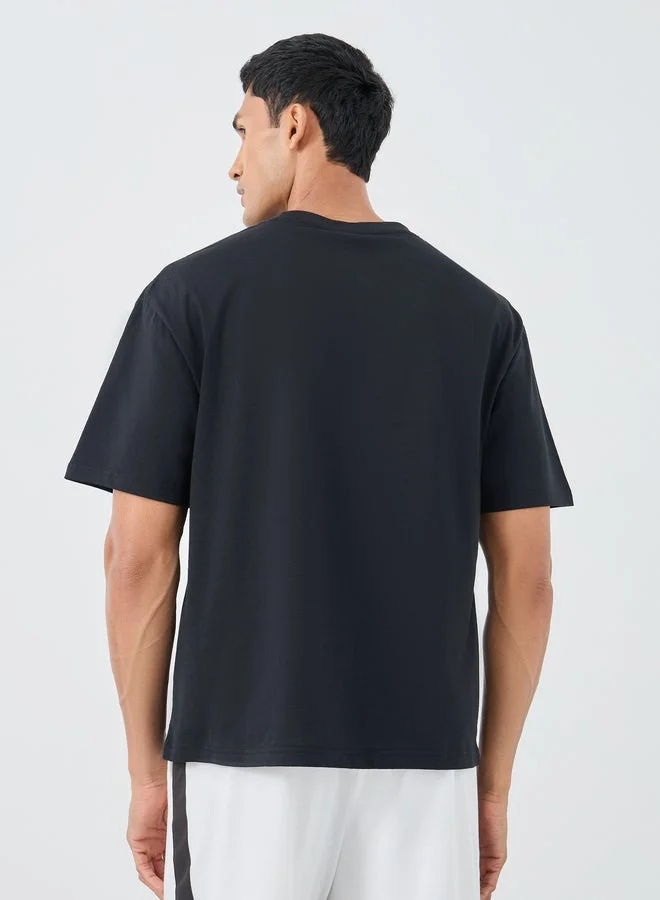 Styli  Slogan Print Oversized T-Shirt for Men | Best Price UAE