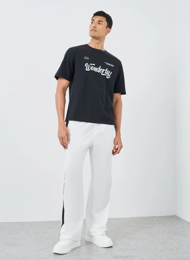 Styli Slogan Print Oversized T-Shirt