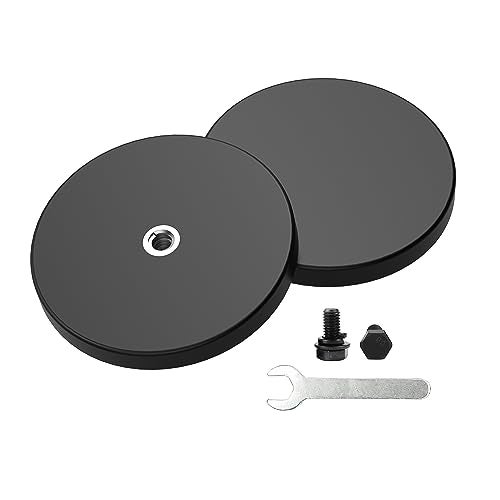 Magnetpro 2 Pieces Strong Rubber Coated Mounting Magnets AntiScratch 65 LBS of Adhesive Power Magnetic Assembly Base for Light Strips and Additional Mirrors The Outdoor Area - Image 1