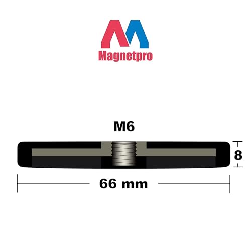 Magnetpro 2 Pieces Strong Rubber Coated Mounting Magnets AntiScratch 65 LBS of Adhesive Power Magnetic Assembly Base for Light Strips and Additional Mirrors The Outdoor Area - Image 3