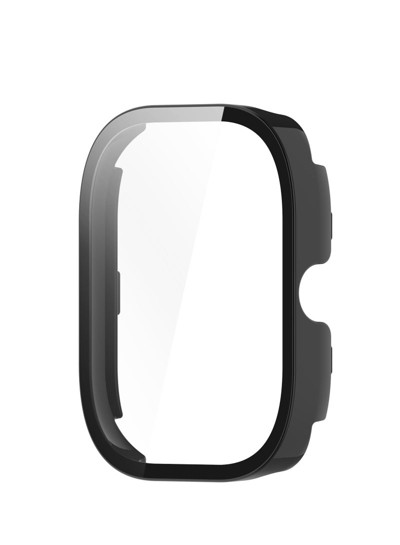 Screen Protector Case Fit for Redmi Watch 4 Full Coverage Hard PC Plated Bumper Cover Protective Cases Frame Tempered Glass Screen Protector - Image 3