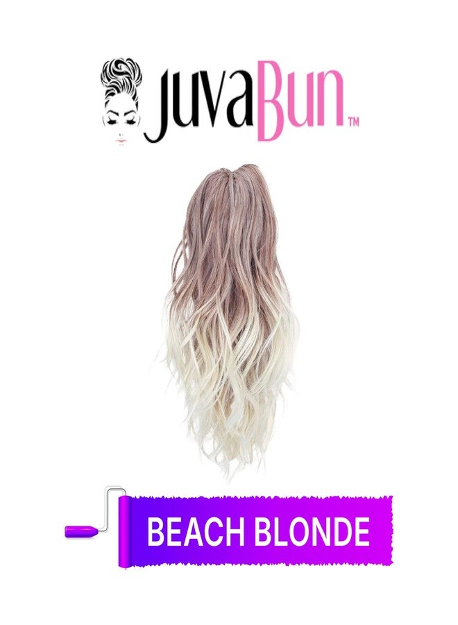 JUVABUN Beach Waves Beach Blonde Ponytail Extension 10” – Wavy Human Hair Ponytail, Seamless Blend, Realistic Curl, Lightweight Comfort, Reusable, Instant Volume, Ideal for Casual or Formal Occasions - Image 2
