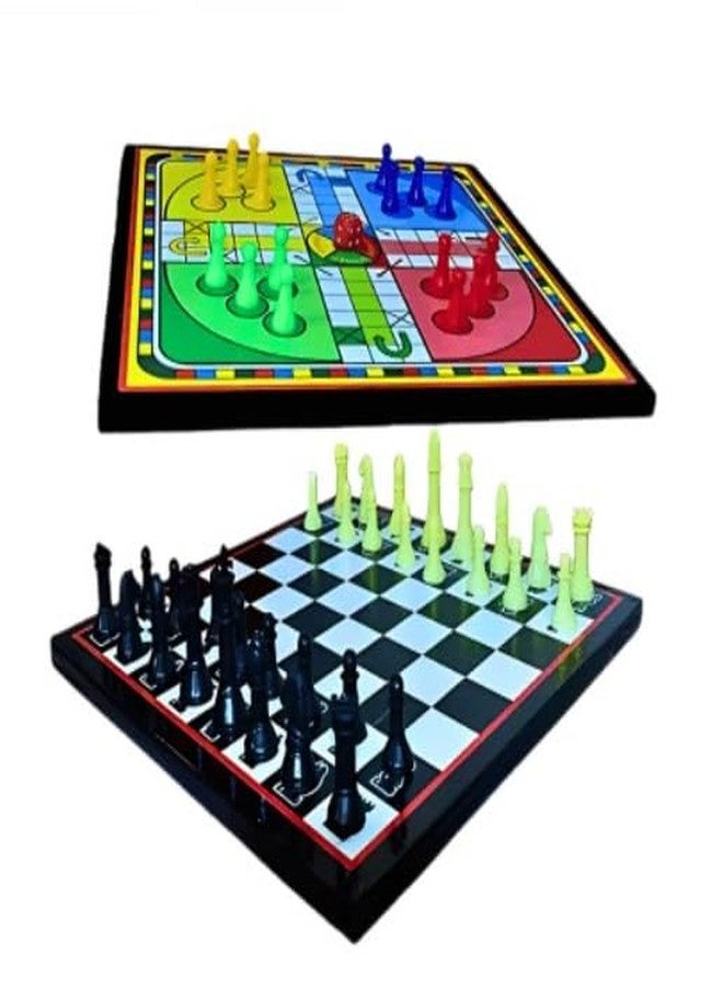 xoko 2 in 1 Wooden Chess and Ludo Board Game I Classic Board Game Set for Kids, Adults, Family & Friends - Image 1