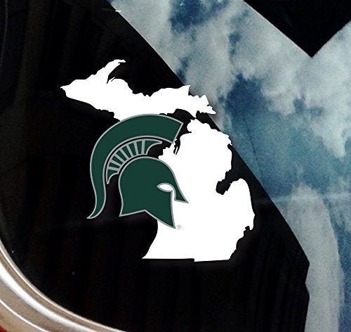 Nudge Printing Collegiate NCAA Car Decal Made from Premium Weatherproof Vinyl (Michigan State Spartans - State of MI) - Image 2