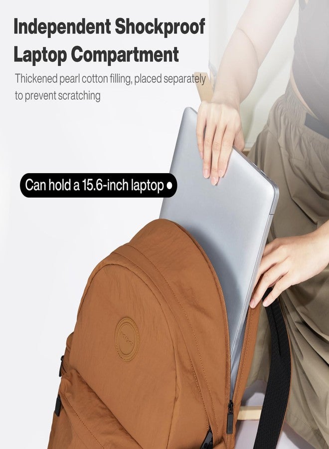 mixi Travel Backpack Lightweight Carry On Laptop Backpack Casual Daypack for Weekender College Work Hiking Outdoor, Brown, 17 inch, Travel Backpacks - Image 5