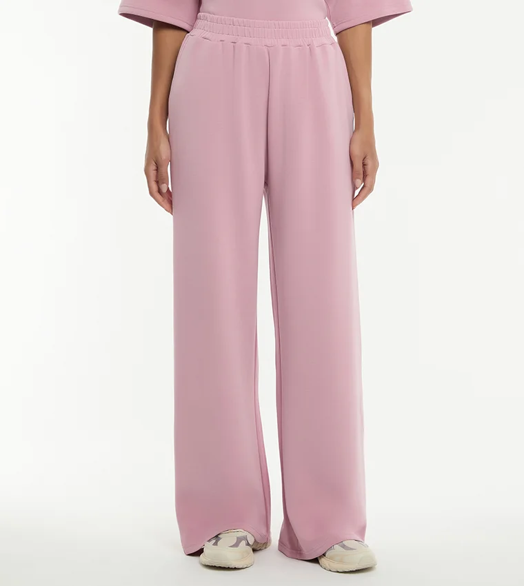 بي سي بي جي BCBG MODAL SCUBA ELASTICATED RELAXED KNIT TROUSER