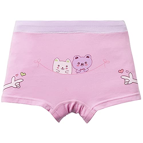 Core Pretty 5-Pack Cotton Girls Underwear Soft Boy Shorts Undies for Toddler Kids 8-12Y, Breathable & Comfy Bear Print Underpant - Image 5