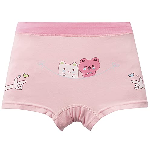 Core Pretty 5-Pack Cotton Girls Underwear Soft Boy Shorts Undies for Toddler Kids 8-12Y, Breathable & Comfy Bear Print Underpant - Image 3
