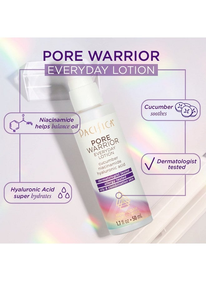 باسيفيكا مرطب الوجه من باسيفيكا - علاج حب الشباب للوجه - سيروم يومي لعلاج حب الشباب من بور واريور - مع حمض الهيالورونيك والنياسيناميد - يحمي المسام ويقلل من الأوساخ والزيوت، نباتي وخالٍ من القسوة، تم اختباره من قبل أطباء الجلدية. - Image 2