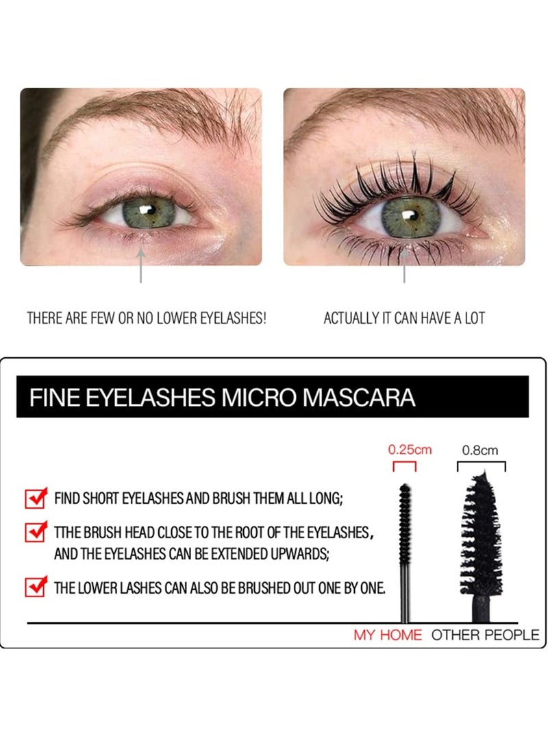 Excefore 4D Mascara for Fine Short Eyelash, Waterproof Extra Long Lash Eyelashes,Voluminous Eyelashes, Long Lasting, Smudge-proof (Black, 3ml) - Image 3