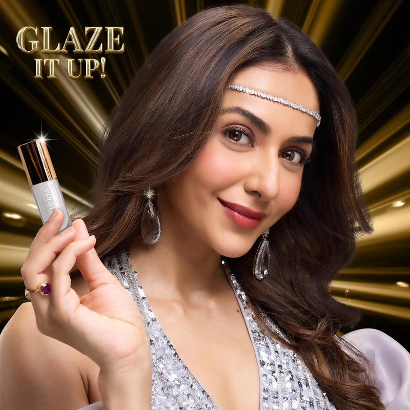 Just Herbs Just Herbs Glaze Ultra Shimmery Shine  Long Stay  Mess Free  Dewy Finish with Shea Butter and Aloe Vera Liquid Highlighter  All Skin Types  For Women - Image 2