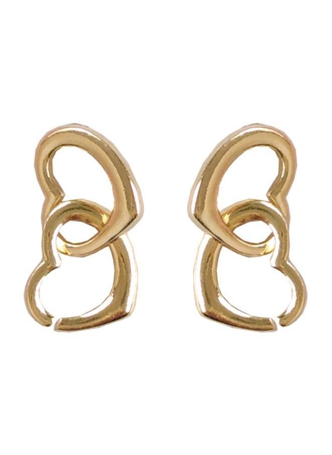 NIBEMINENT 925 Sterling Silver Double Heart Earrings 