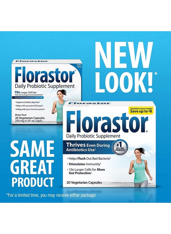 Florastor Probiotics for Digestive & Immune Health, 20 Capsules, Probiotics for Women & Men, Dual action helps flush out bad bacteria & boosts the good with our unique strain Saccharomyces boulardii - Image 5