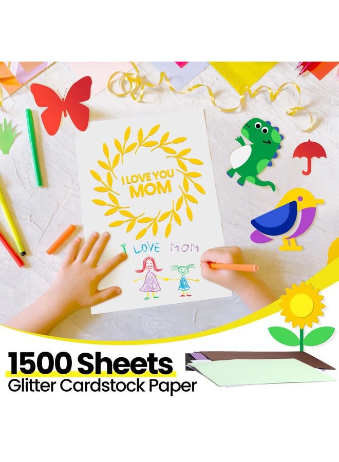 Yahenda 1500 Pieces Construction Paper Craft Bulk School Supplies Lightweight Art Colored Paper for Kids Adults School Drawing, 9'' x 12'' (Multi Colors) - Image 5