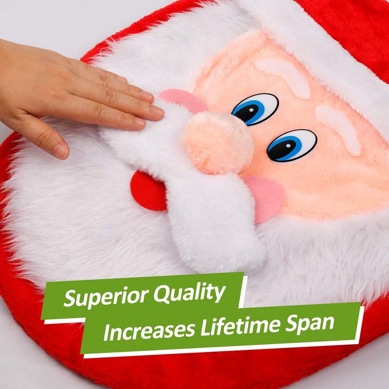 D-FantiX 3D Nose Santa Toilet Seat Cover and Rug Set Funny Christmas Decorations Bathroom Set of 5 2024 - Image 3