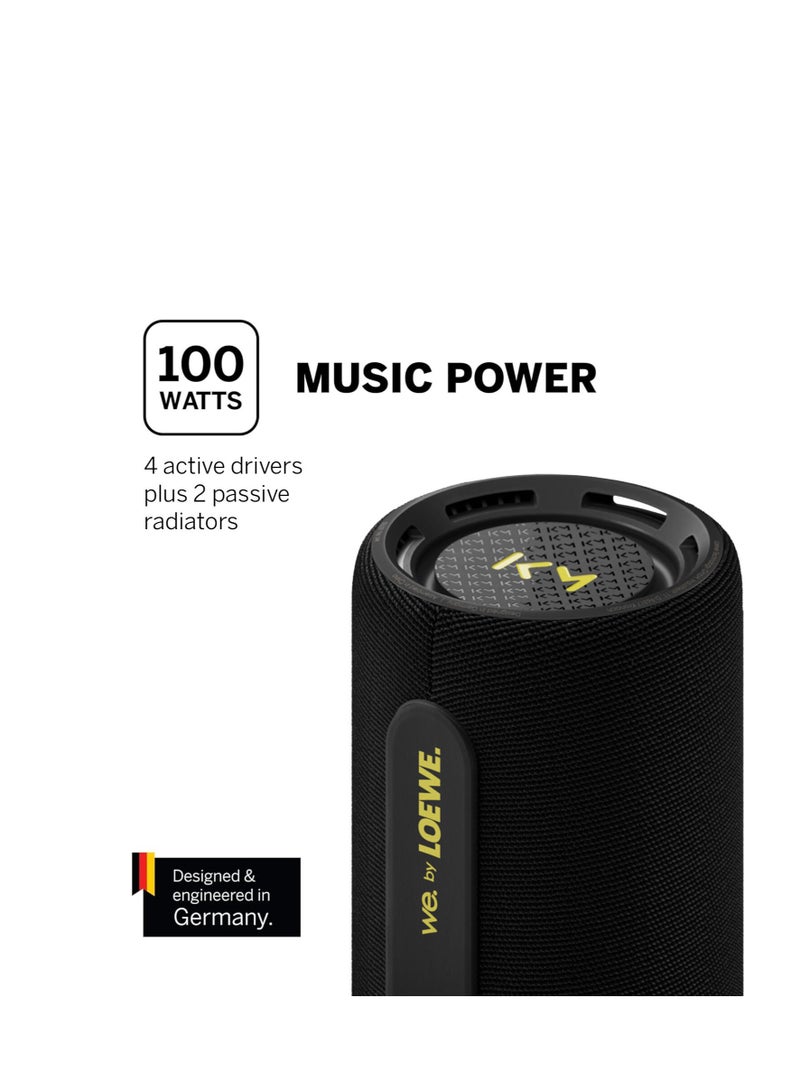 LOEWE مكبر صوت LOEWE WE. HEAR PRO من كيليان مبابي بلوتوث BT V5.3 100W مقاوم للماء IPX6 أسود - Image 2