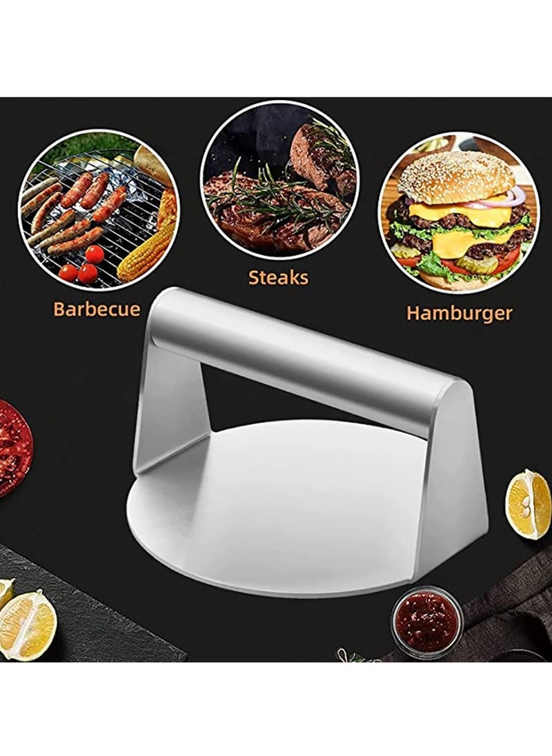 XiuWoo Stainless Steel Burger Press,14cm Round Smash Burger Press  - Image 4