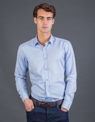 Slim Fit Blue Dobby Men's Shirt - pzsku/Z2EE6E8836281750302B9Z/45/_/1741336319/37dc0bcd-01fa-4382-9f6c-feba934e4d8a