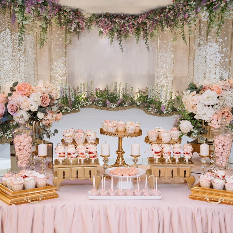 CSFOTO 10x7ft Wedding Backdrop for Cradle Ceremony Background for Proposal Flowers Curtain Wedding Ceremony Banner Bridal Shower Background Mother's Day Floral Marriage Backdrop - Image 3