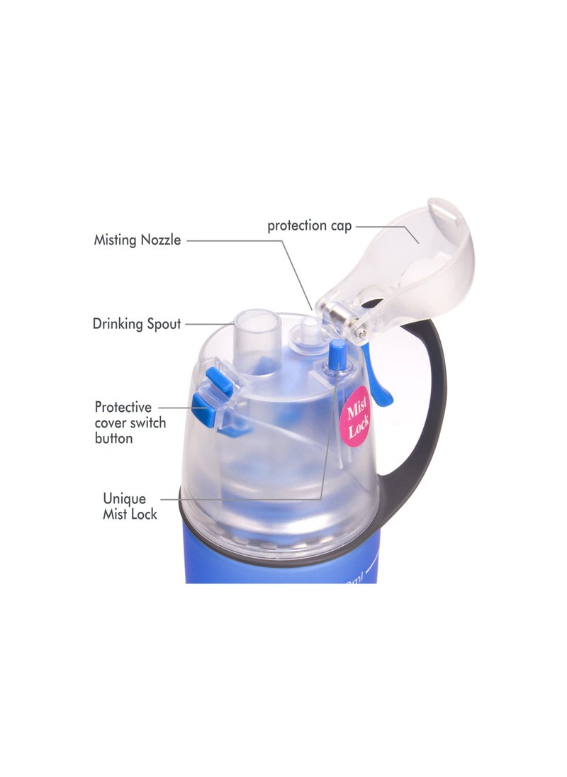 SYOSI - Drinking and Misting Water Bottle, Spray Water Bottle BPA Free, Unique Mist Lock Design, Portable Leak-Proof Spray Cup for Cycling Fitness Camping Hiking Outdoors Sports for Hydration Cooling(1 Pack) - Image 1