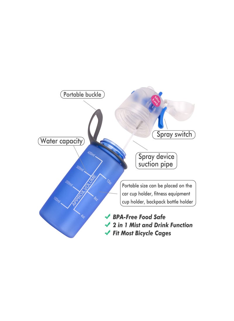 SYOSI - Drinking and Misting Water Bottle, Spray Water Bottle BPA Free, Unique Mist Lock Design, Portable Leak-Proof Spray Cup for Cycling Fitness Camping Hiking Outdoors Sports for Hydration Cooling(1 Pack) - Image 1