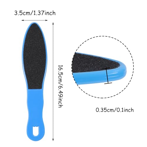 PPhtony 3pcs Foot File Callus Remover with Double-Sided Sand Paper Reusable Foot Scraper Pedicure Tool Foot Rasp Multi Purpose Feet Care Kit for Exfoliator Remover Dead Skin Hard Skin Calluse (Blue) - Image 2