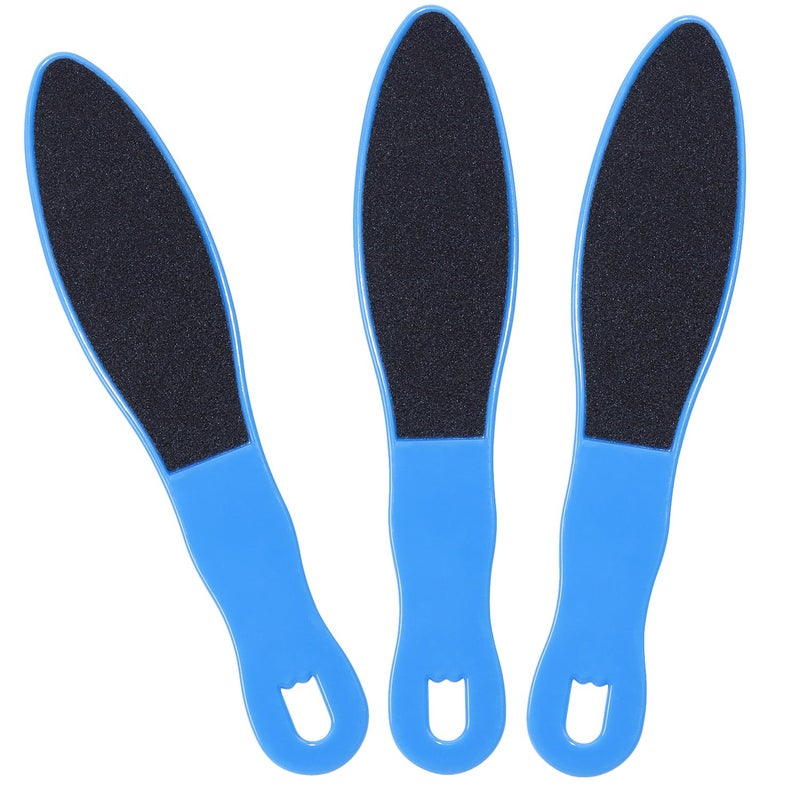 PPhtony 3pcs Foot File Callus Remover with Double-Sided Sand Paper Reusable Foot Scraper Pedicure Tool Foot Rasp Multi Purpose Feet Care Kit for Exfoliator Remover Dead Skin Hard Skin Calluse (Blue) - Image 5