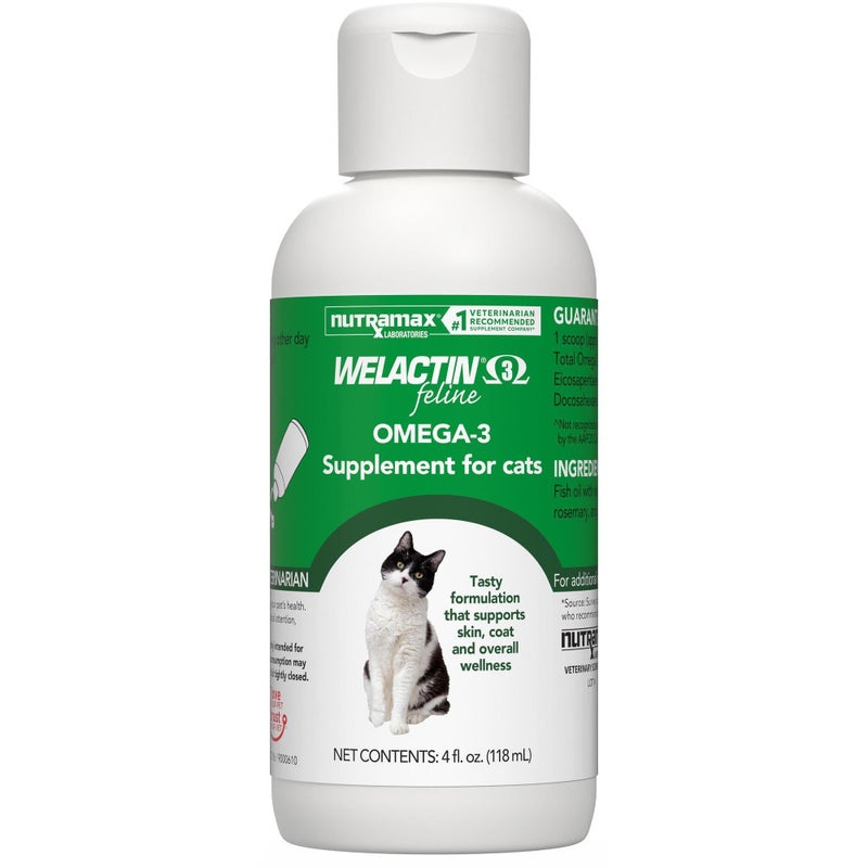 Nutramax Laboratories Welactin Omega-3 Skin and Coat Support, Liquid, 4 oz, Green - Image 1