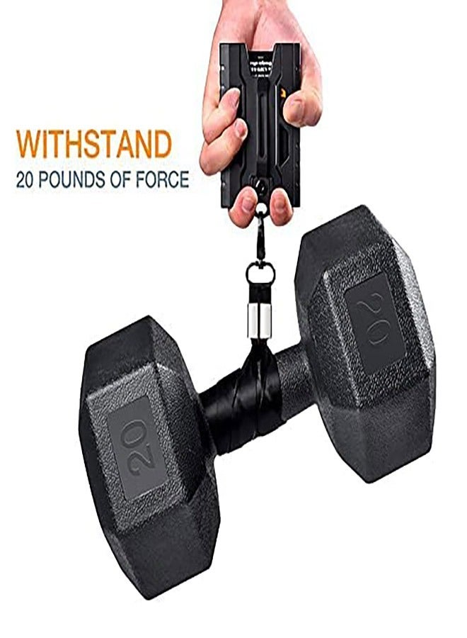 SYOSI Badge Holder Wallet, Vertical ID Card Holder with Lanyard & Metal Clip for Credit Cards, Clear ID Window, 4Cards Capacity, Built-in Elastic Clip, Black - Image 4