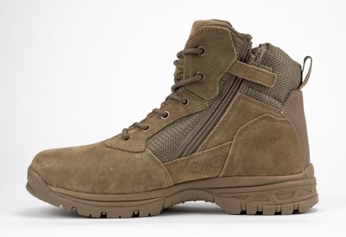 RYNO GEAR Tactical Combat Military Boots with CoolMax Lining, Contrast Stitching and Slip Resistant Sole (6" Coyote, us_footwear_size_system, adult, men, numeric, medium, numeric_7_point_5) - Image 3