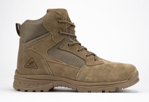 RYNO GEAR Tactical Combat Military Boots with CoolMax Lining, Contrast Stitching and Slip Resistant Sole (6" Coyote, us_footwear_size_system, adult, men, numeric, medium, numeric_7_point_5) - Image 2
